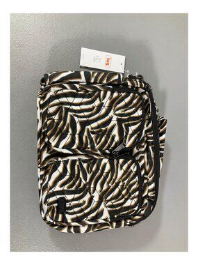 Lug Navigator Zebra Sand Crossbody Bag - Unisex Top Handle with Wildlife Print